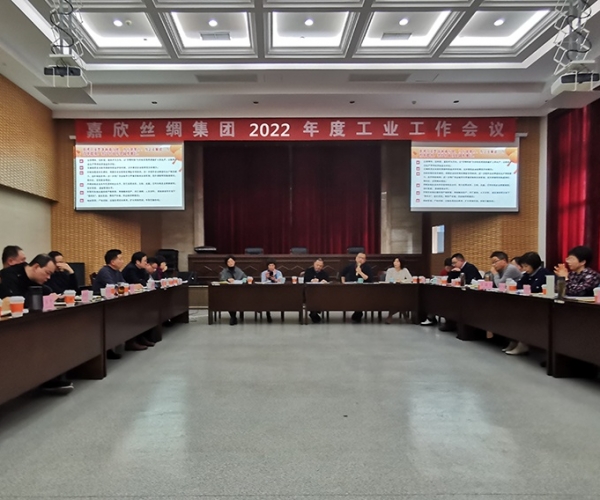 尊龙集团丝绸召开集团2022年度工业事情聚会
