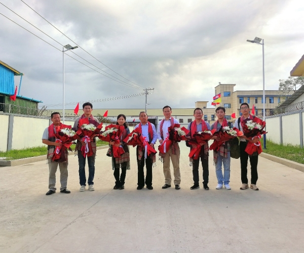 嘉兴市政协盛全生副主席一行调研尊龙集团丝绸（柬埔寨）工业园